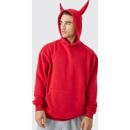 Sweat à capuche oversize à imprimé cornes de diable homme - L - Boohooman - Modalova