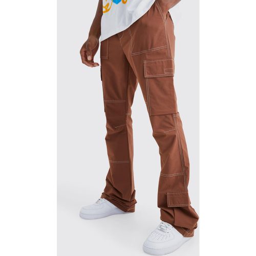 Pantalon cargo flare à coutures contrastantes - XXL - Boohooman - Modalova