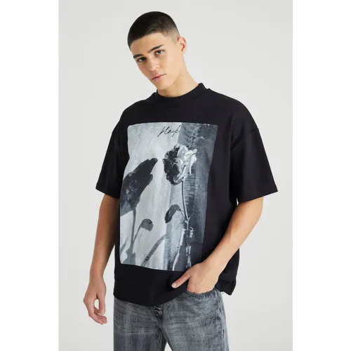 T-shirt oversize épais imprimé - S - Boohooman - Modalova