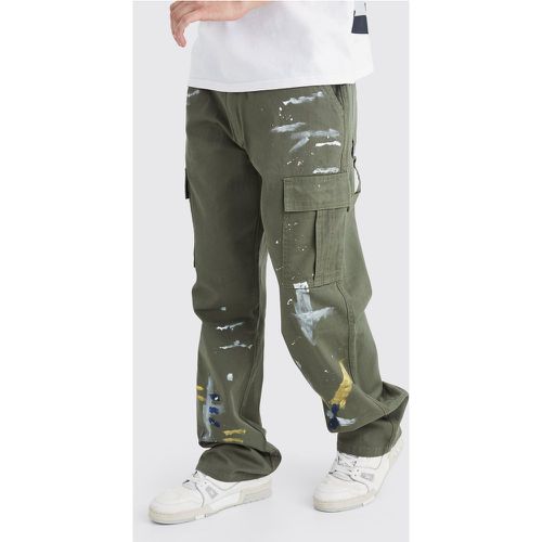 Tall - Pantalon ample à taches de peintures - 40 - Boohooman - Modalova