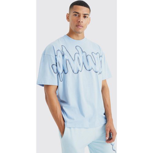 T-shirt oversize imprimé Worldwide - M - Boohooman - Modalova