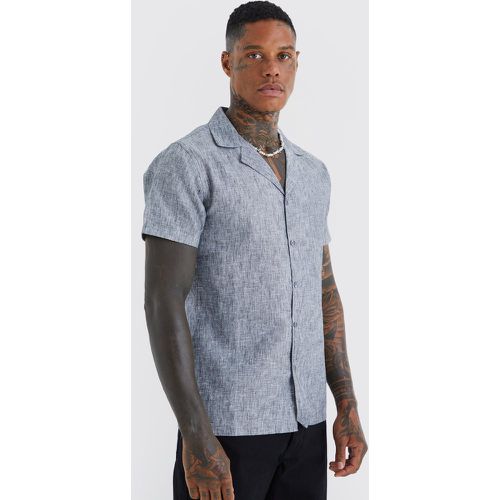 Chemise en lin à manches courtes - S - Boohooman - Modalova