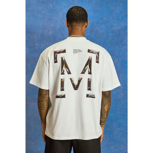 T-shirt oversize imprimé M - Boohooman - Modalova