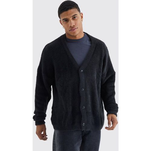 Cardigan oversize en maille pelucheuse - S - Boohooman - Modalova