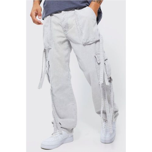 Pantalon large délavé en velours côtelé - - 28R - Boohooman - Modalova