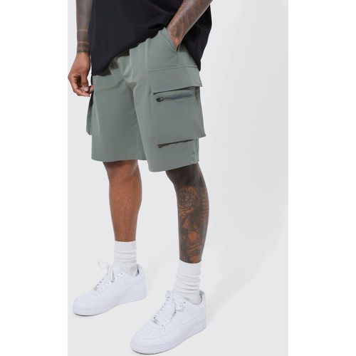 Short cargo ample léger à taille élastique - S - Boohooman - Modalova