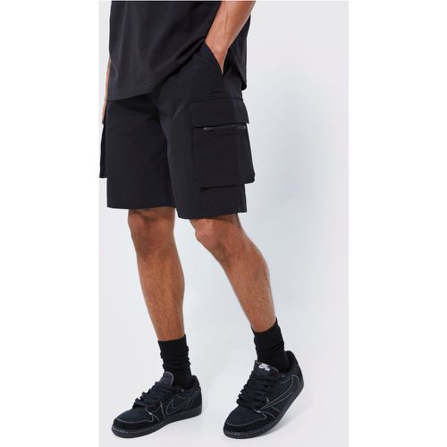 Short cargo ample léger à taille élastique - S - Boohooman - Modalova