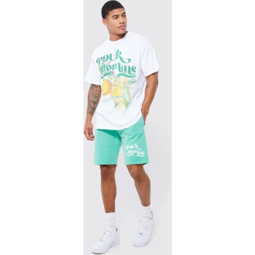 Ensemble oversize avec t-shirt et short - M - Boohooman - Modalova