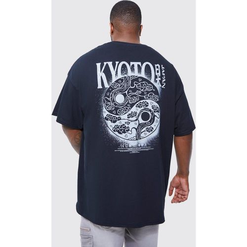 Grande taille - T-shirt imprimé Kyoto - Boohooman - Modalova