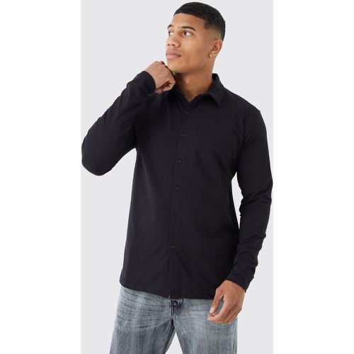 Chemise en jersey à manches longues - M - Boohooman - Modalova