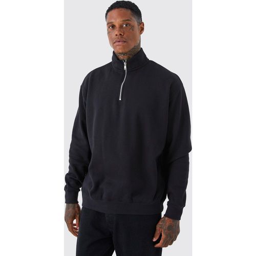 Sweat oversize zippé à col cheminée homme - L - Boohooman - Modalova