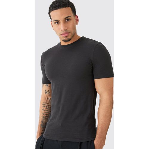 T-shirt moulant à col rond - M - Boohooman - Modalova