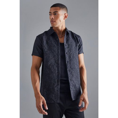 Chemise texturée à manches courtes - S - Boohooman - Modalova