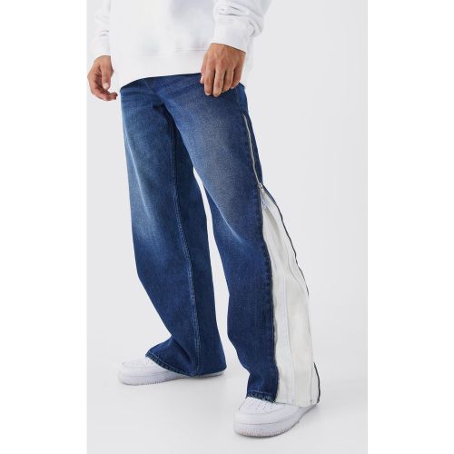 Jean large zippé - 32R - Boohooman - Modalova