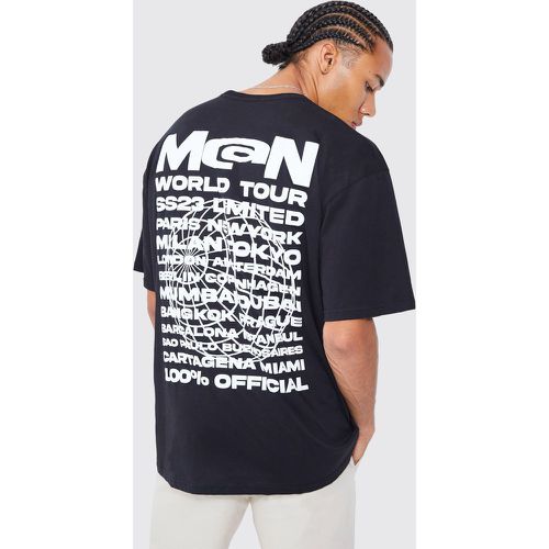 Tall - T-shirt oversize à slogan World Tour - Boohooman - Modalova