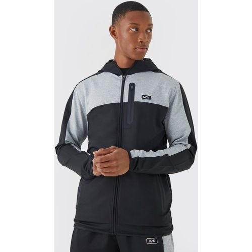 Sweat à capuche de sport zippé - MAN Active homme - XS - Boohooman - Modalova