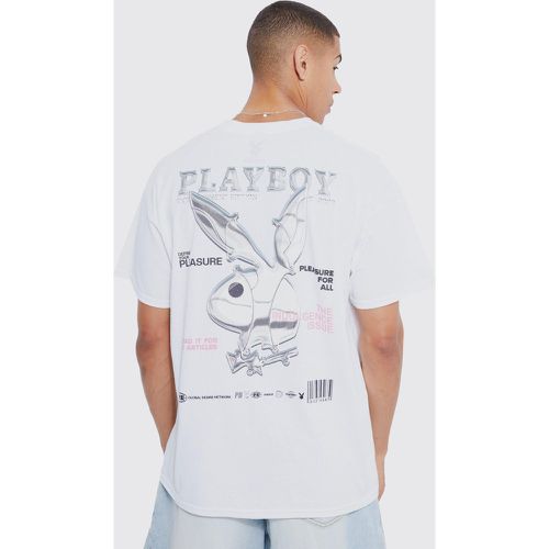 T-shirt oversize imprimé Playboy - S - Boohooman - Modalova