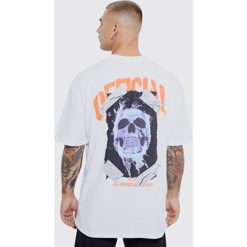 T-shirt oversize imprimé crâne - Official - Boohooman - Modalova