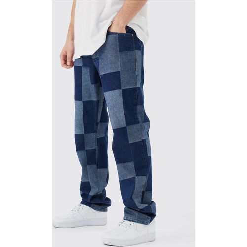 Tall - Jean ample patchwork - 40 - Boohooman - Modalova