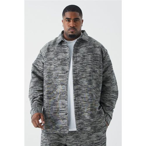 Grande taille - Surchemise oversize à imprimé marbre homme - XXXL - Boohooman - Modalova