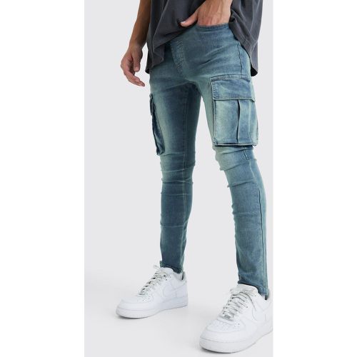 Jean cargo skinny homme - 28R - Boohooman - Modalova