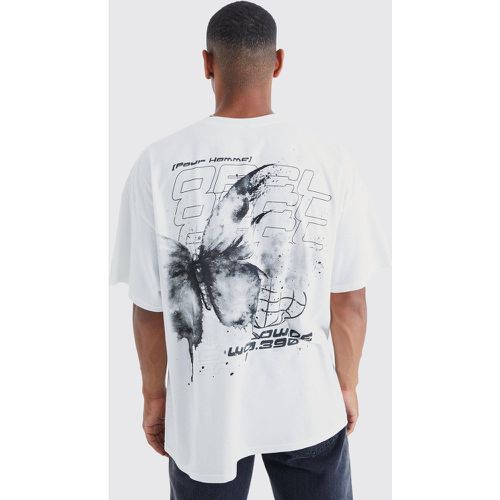 T-shirt oversize à imprimé papillon - Boohooman - Modalova