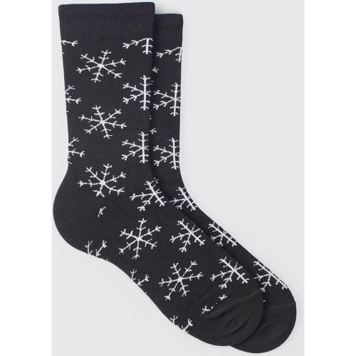 Chaussettes de Noël à imprimé flocon de neige - ONE SIZE - Boohooman - Modalova