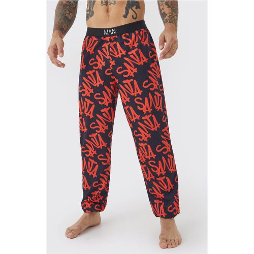 Pantalon confort à imprimé Père Noël - M - Boohooman - Modalova