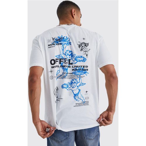 T-shirt oversize imprimé - Ofcl - Boohooman - Modalova