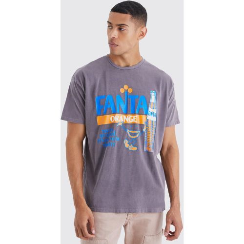 T-shirt oversize délavé à imprimé Fanta - XS - Boohooman - Modalova