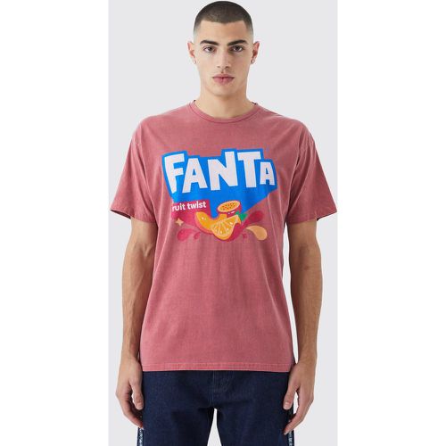 T-shirt oversize délavé à imprimé Fanta - Boohooman - Modalova