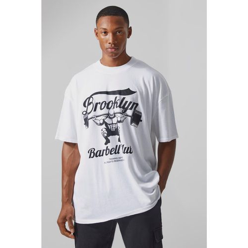 T-shirt de sport à slogan Brooklyn - MAN Active - Boohooman - Modalova
