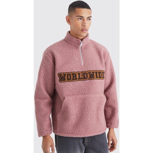 Sweat oversize à col zippé homme - S - Boohooman - Modalova