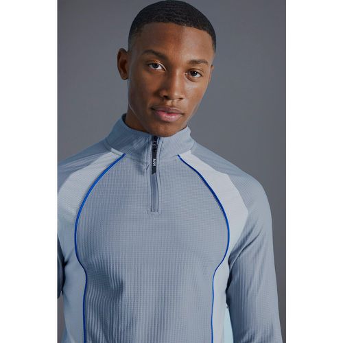 Top de sport zippé color block - MAN Active homme - XL - Boohooman - Modalova