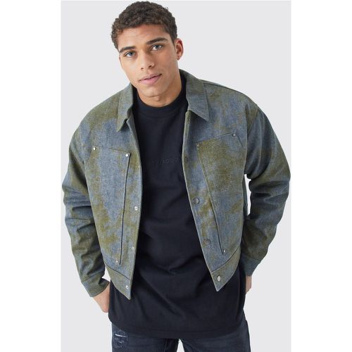 Veste utilitaire oversize tie dye - S - Boohooman - Modalova