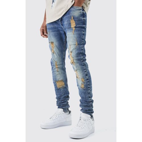 Tall - Jean skinny déchiré - 30 - Boohooman - Modalova