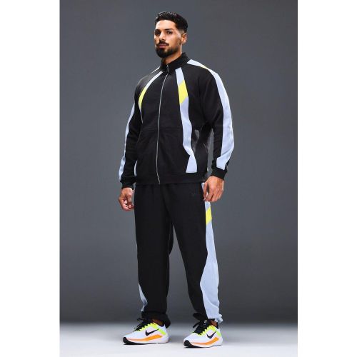 Jogging de sport oversize color block - MAN Active - L - Boohooman - Modalova