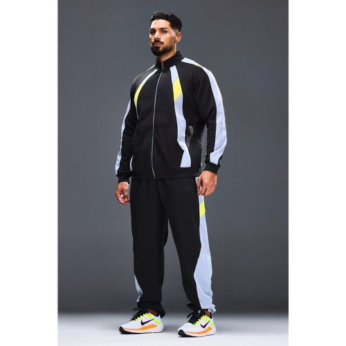 Jogging de sport oversize color block - MAN Active - S - Boohooman - Modalova