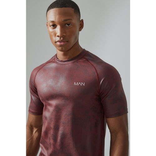 T-shirt de sport moulant imprimé - MAN Active - XL - Boohooman - Modalova