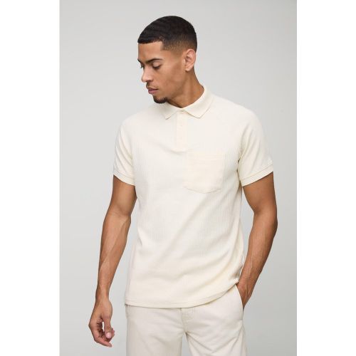 Polo côtelé en jersey - XS - Boohooman - Modalova