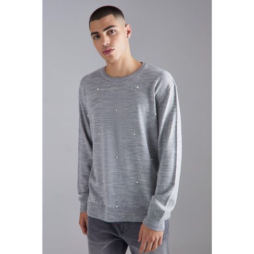 Pull oversize à ornements perlés - S - Boohooman - Modalova