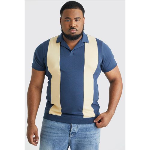 Grande taille - Polo moulant color block - XXXXXL - Boohooman - Modalova