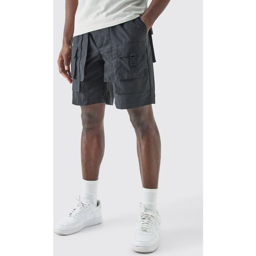 Short cargo à taille élastiquée en nylon - L - Boohooman - Modalova