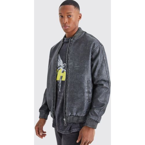 Bomber délavé homme - S - Boohooman - Modalova