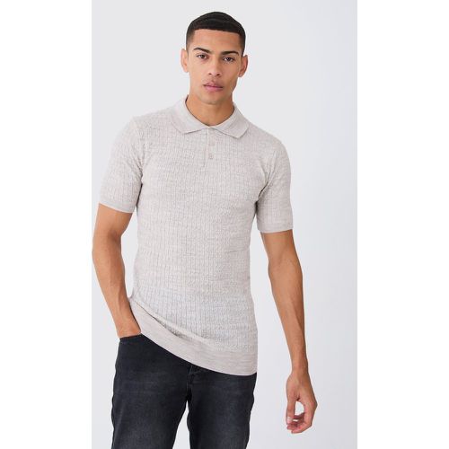 Tall - Polo moulant torsadé à manches courtes - S - Boohooman - Modalova