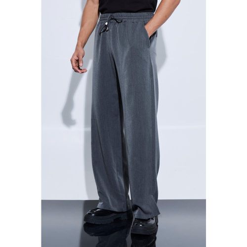 Pantalon large fendu à cordon de serrage - L - Boohooman - Modalova