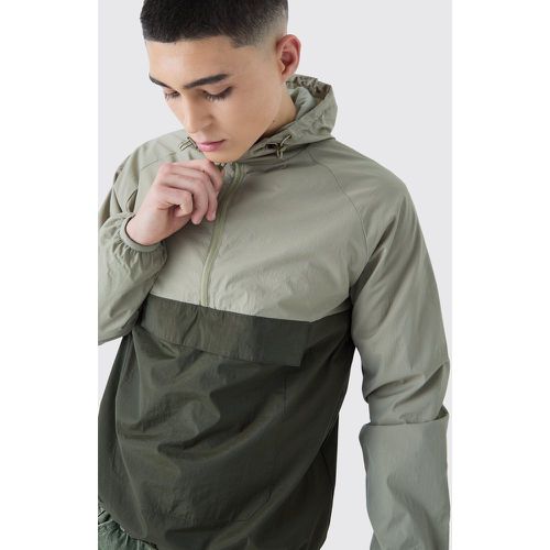 Veste à capuche color block à col zippé homme - M - Boohooman - Modalova