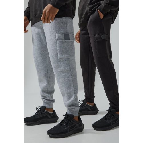 Lot de 2 joggings cargo - MAN Active - L - Boohooman - Modalova