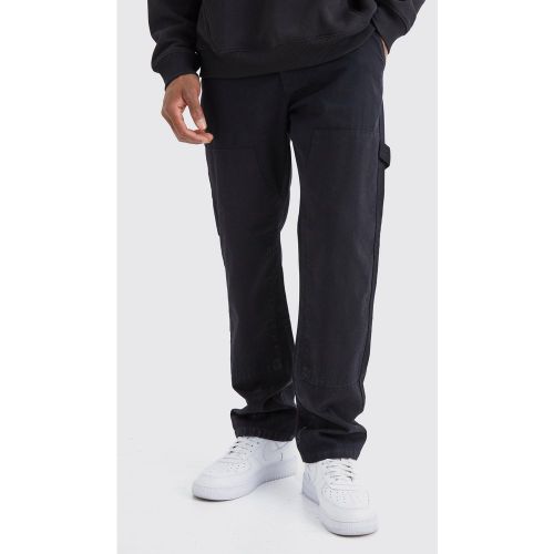 Pantalon charpentier à taille fixe - 28 - Boohooman - Modalova