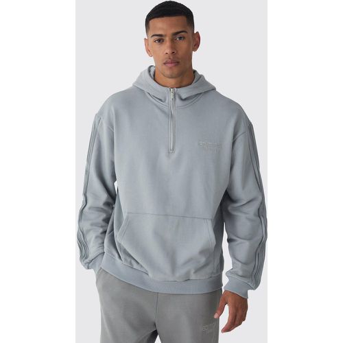 Sweat à capuche oversize épais à col zippé homme - S - Boohooman - Modalova